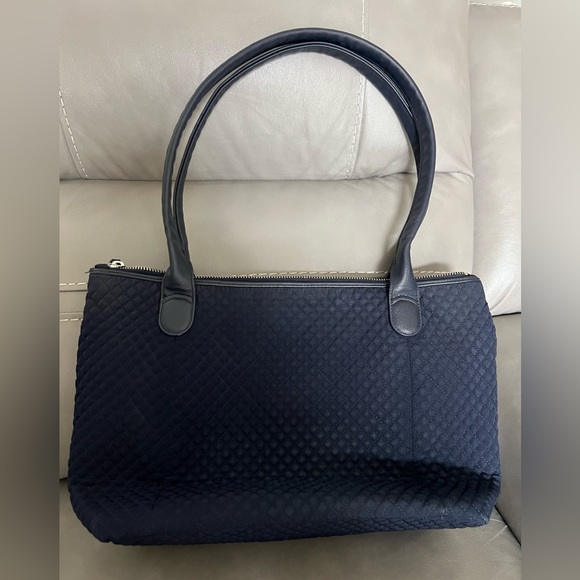 Vera Bradley Carson East West women’s classic blue tote with a floral lining - Picture 2 of 10